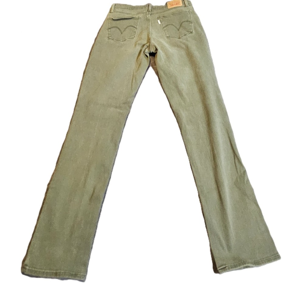 Levis Mid-Rise Skinny Green Jeans White Tag Womens SZ 29 Casual,Hippie,Festival